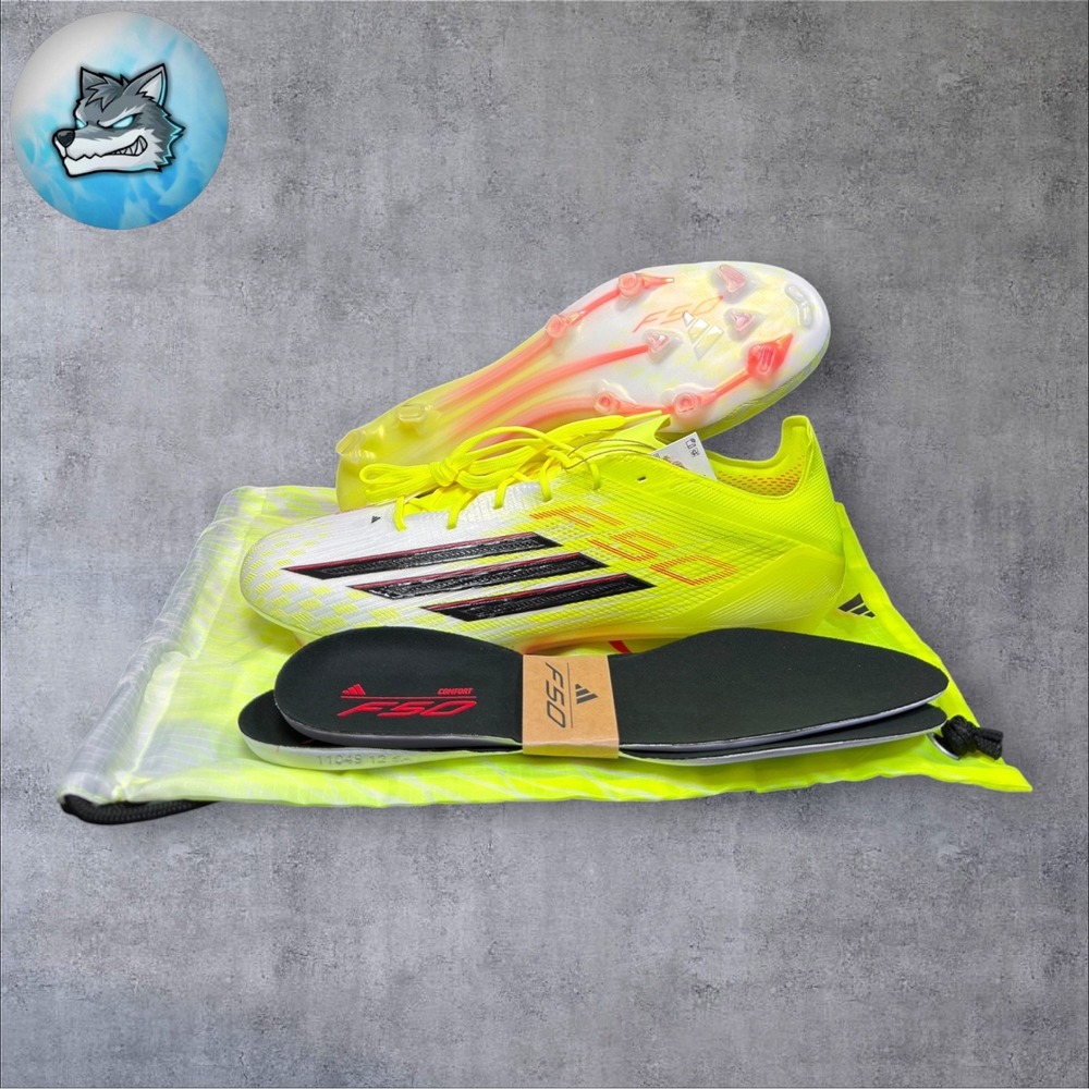 adidas F50 Elite FG Soccer Cleats Solar Yellow Lucid Red Men's Size 13 JR6457